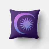 Coussin Chambre Zen Violet Indigo Pourpre Lune & Soleil (Verso)