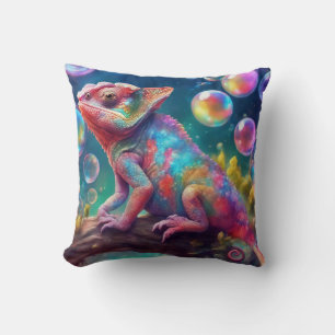 Coussin Chameleon avec bulles