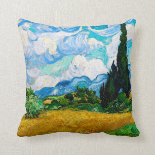 Coussin Champ de blé avec Cyprès, Van Gogh