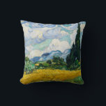 Coussin Champ de blé Van Gogh avec Cyprès. Impressionnisme<br><div class="desc">Van Gogh "Blé Field with Cyprès" lance l'oreiller.</div>