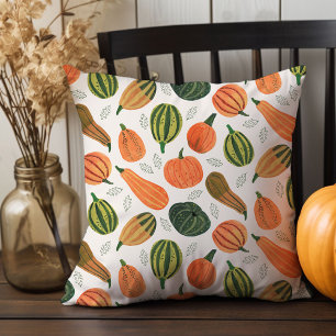Coussin champ de citrouilles de Thanksgiving