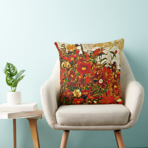 Coussin Champ de fleurs - Egon Schiele art,