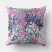 Coussin Champ de fleurs sauvages Impressionnisme -Rose (Recto)