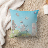 Coussin Champ de lapins de printemps (Couverture)