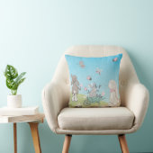 Coussin Champ de lapins de printemps (Chaise)