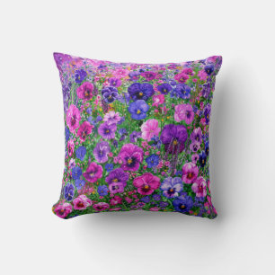 Coussin Champ de panneaux violets