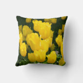 Coussin Champ de tulipes jaune vif (Verso)