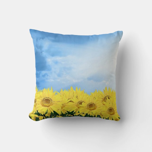 Coussin Champ des tournesols (Recto)