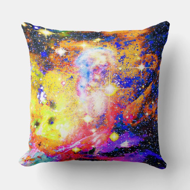 Coussin Champ d'étoiles scintillantes (Recto)