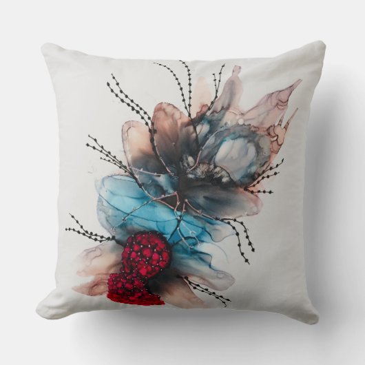 Coussin Champagne bleu et huîtres Jeter l'oreiller (Recto)