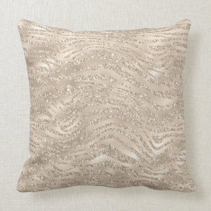 Coussin Champagne Gold Glitzy Parties scintillant Zebra Im