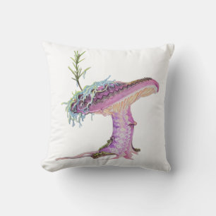 Coussin Champignon aquarelle fantaisiste