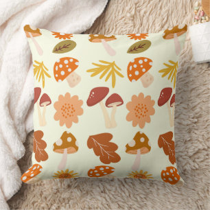 Coussin Champignon Brown À L'Oreiller À Jets D'Automne