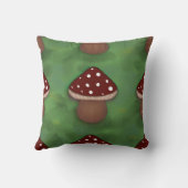 Coussin Champignon Fée - vert et rouge   (Verso)