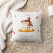 Coussin Champignon forestier Premier anniversaire (Couverture)