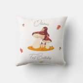 Coussin Champignon forestier Premier anniversaire (Verso)