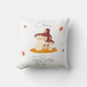 Coussin Champignon forestier Premier anniversaire (Recto)