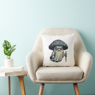 Coussin Champignon Tueur – Fantôme Effrayant avec Couteau