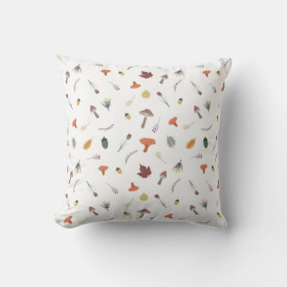 Coussin champignons d'automne motif