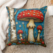 Coussin Champignons de conte de fées dans la forêt (Couverture)