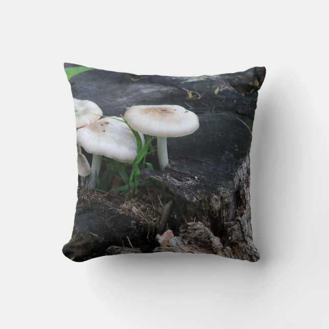 Coussin Champignons du milieu des étés (Recto)