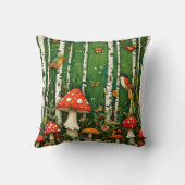 Coussin Champignons enchantés de conte de fées Forêt myst (Verso)