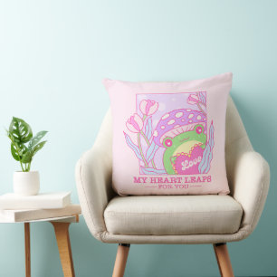 Coussin Champignons et grenouilles mignons - My Heart Leap