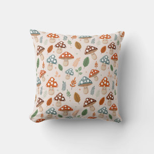 Coussin Champignons, Feuillage d'automne, Nature Patten