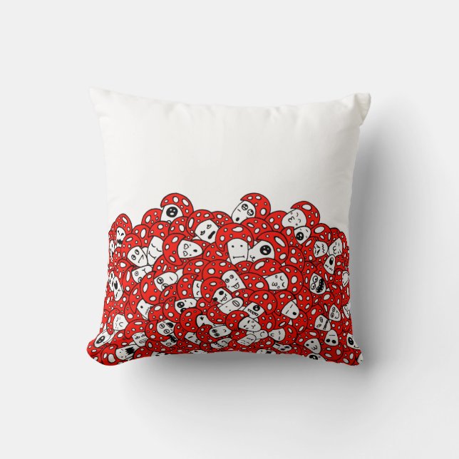 Coussin Champignons fous (Recto)