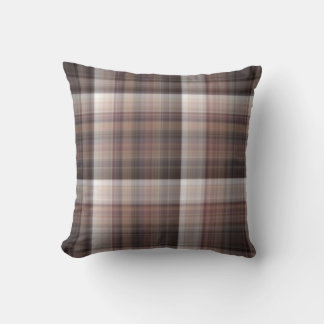 Coussin Champignons Rustique Brown Plaid
