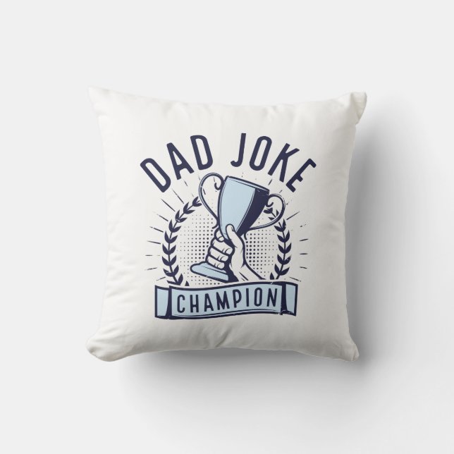 Coussin Champion de blague de papa (Recto)