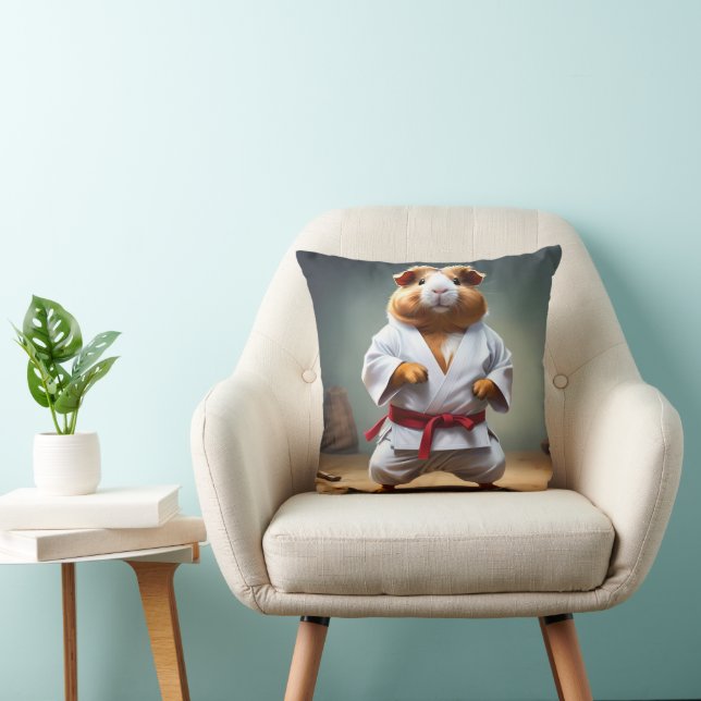 Coussin **"Champion de karaté : Le cobaye intrépide"** (Chaise)