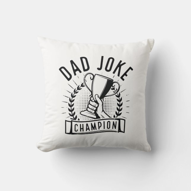 Coussin Champion de la farce papa (Recto)