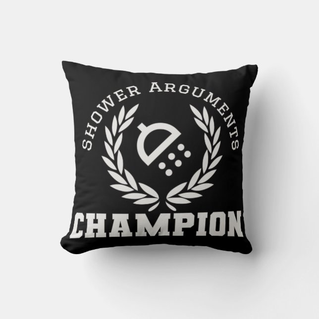 Coussin Champion des Arguments de douche (Recto)