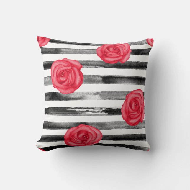 Coussin Champs de Coquelicots Gais (Recto)