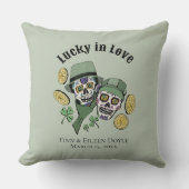 Coussin Chanceux en amour Nouvelles mariés aux crânes de s (Recto)
