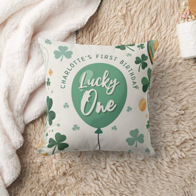 Coussin Chanceux premier anniversaire Saint-Patrick Trèfle (Couverture)