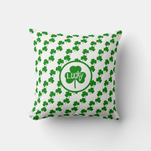 Coussin Chanceux trèfle Saint Patrick's