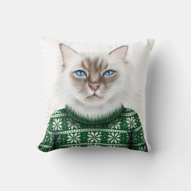 Coussin Chandail de chat de Kitty (Recto)