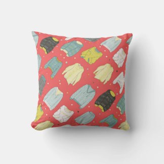 Coussin Chandails multicolores, douillets, automne chaud h