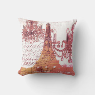 Coussin chandelier orange paris tour eiffel