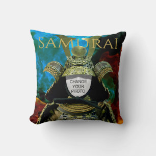 Coussin Changeable Votre Photo, Casque Samurai