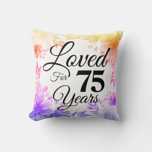 Coussin Changement Numéro Age Fleurs d'anniversaire aimé