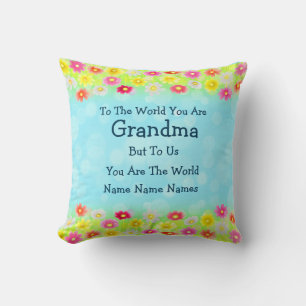 Coussin Changer de nom - Au monde vous êtes grand-mère