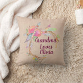 Coussin Changer N'Importe Quel Texte Grand-Mère Aime Grand (Couverture)