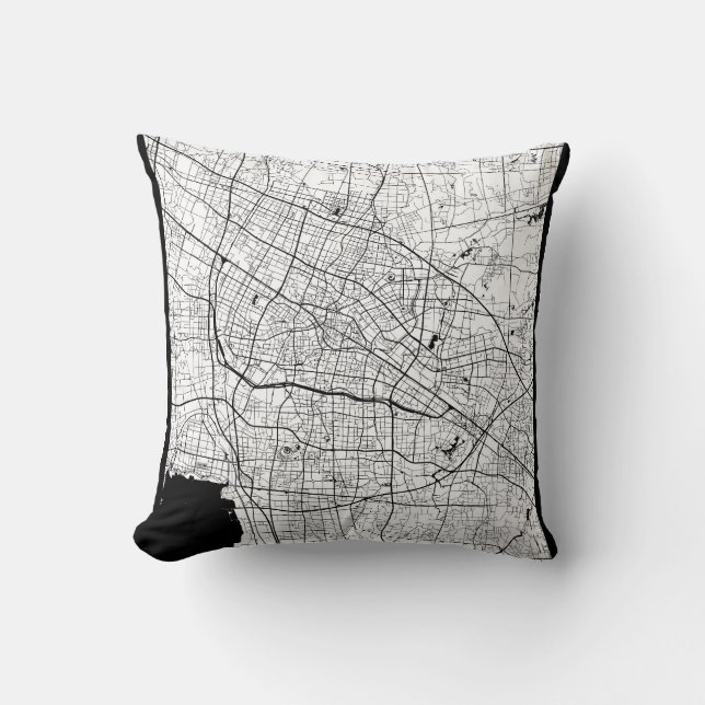 Coussin Changzhou China Map (Recto)