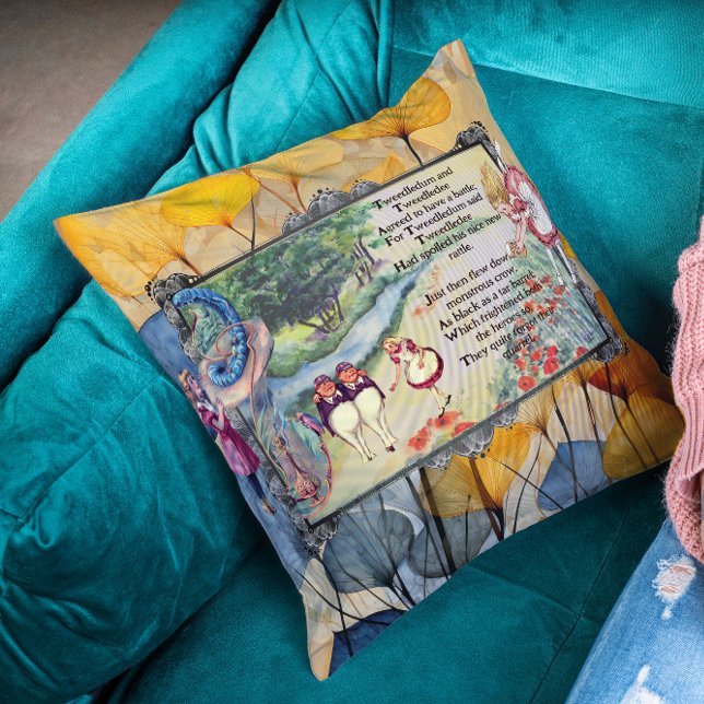 Coussin Chanson de Alice dans le miroir Tweetle Dee Dum (Créateur téléchargé)