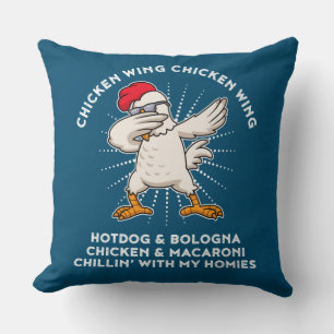Coussin Chanson de la chemise de l'aile de poulet de l'ail