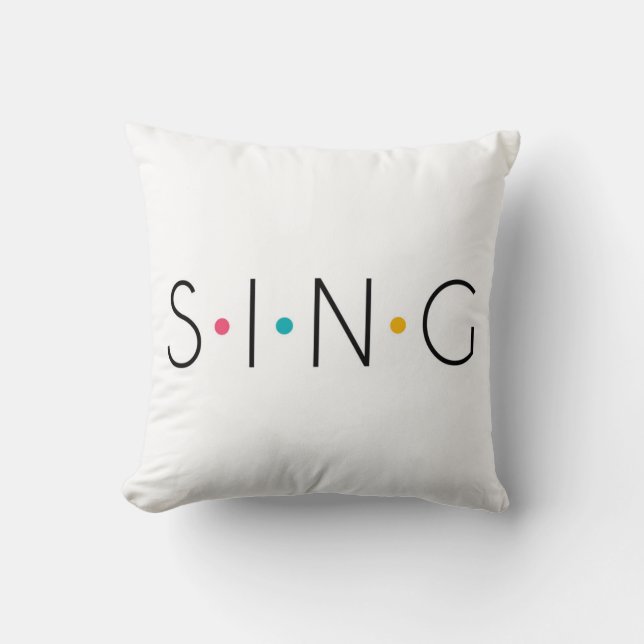 Coussin Chanteur de points colorés (Recto)