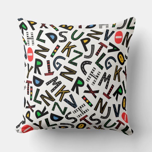 Coussin Chaos Alphabet Joueur (Recto)